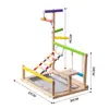 Poleiro para Papagaio Periquito Calopsita Poleiro de Treinamento para Papagaio Haste Afiadora de Unhas Poleiro de Madeira Sólida Playground Zanthoxylum americanum Brinquedo Lixado