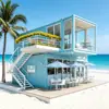 Contenedor de Doble Capa Todo Vidrio Tienda de Bebidas Costera con Terraza Exterior Asientos Modular para Zona Escénica Costera