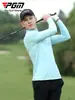 Ropa de Golf Pgm para Hombre Ropa con Protección Solar Seda de Hielo Manga Larga Sensación de Hielo Anti-UV Fresca Transpirable Alta Elasticidad Deportiva
