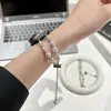 Adequado para Pulseiras Huawei Watch Gt5/6 Metal Cinza Branco Pulseira com Contas Pérola Fit3/4 Relógio Premium