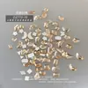 Pedras Strass Mini Flat-Back Populares para Nail Art na Cor Champagne, em Formato de Coração, Gota, Marquise e Cristais Irregulares, Decorações Deslumbrantes e Versáteis para Nail Art