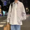 Camisa Floral Masculina Estilo Coreano Fashionável Solta Estilo Hong Kong Estilo Japonês Camisa Ins Casual Versátil Filhote Bonito Hip-hop Jaqueta Estudante