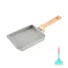 Sartén Grande para Tamagoyaki Estilo Japonés Sartén Gruesa para Freír Huevos Piedra Maifan Sartén Antiadherente Sartén Pequeña para Tortilla Herramienta para Sushi Logo