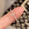 Anillo de Azúcar Rosa Dulce y Fresco Moda para Mujer Lujo Ligero Sentido de Gama Alta Anillo Ajustable Apilable Nuevo Anillo para el Dedo con Circonita