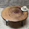 Mesa de Té de Madera de Alcanfor Talla de Raíz Madera Maciza Mesa de Café Pequeña Estilo Shaji B&B Sala de Estar Ventana Saliente Tatami Mesa Pequeña