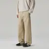 Pantalones Casuales Nuevos para Hombre Otoño 2026, Retro Americano Caqui con Diseño Dividido, Pantalones de Trabajo Rectos de Moda