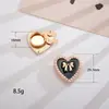 Camisa con Cuello de Botón Circular de Perlas Estilo Chanel Accesorios de Botón Ropa para Mujer Decoración Puños Accesorios de Botón