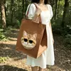 Nova Bolsa de Feltro para Pet, Bolsa de Ombro Portátil para Deslocamento, Grande Capacidade, Bolsa de Embalagem Fofa com Desenho Animado