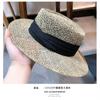 Sombrero nuevo de algas marinas tejido a mano europeo y americano para mujer, sombrero de verano hueco transpirable con protección solar, sombrero de copa plana, sombrero para el sol