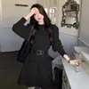 Vestido de punto grueso único estilo coreano de moda para otoño e invierno, ceñido a la cintura, vestido suéter de capa base