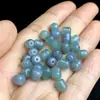 Pedras Soltas de Jade Água Azul, Contas Cilíndricas de Jade, Acessórios para Contas de Pulseira e Colar DIY, Materiais para Miçangas, Pedras Soltas de Jade Natural DIY