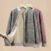 Nuevo Suéter de Punto Chaqueta para Personas de Mediana Edad y Mayores, Ropa de Invierno para Abuela, Top Grueso de Terciopelo, Ropa para Mamá, Ropa para Mamá
