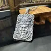 Novos produtos atacado prata esterlina personalidade dominador Guan Gong Guan Yunchang Pingente Dragão Azul retro Prata Tailandesa Buda Leal Cartão listagem
