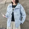 [Especial] 2026 otoño nueva moda para mujer talla grande chaqueta cortavientos para exteriores top con capucha versátil 1014