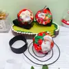 Pelota de Santa Claus Lanzada a Mano Nueva con Luces, Juguete Navideño de Dibujos Animados Lindo para Alivio del Estrés, Pelota Elástica, Pelota de Entrenamiento de Reacción