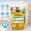 100 Piezas Etiquetas Coloridas para Refrigerador Etiquetas Adhesivas para Almacenamiento de Alimentos, Calcomanías para Contenedores de Alimentos