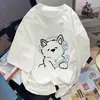 Camiseta de Manga Corta de Seda de Leche 2026 Verano Tendencia Nacional Camiseta Holgada Hombres y Mujeres Estampado de Oso Camiseta de Ins