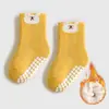 Meias de Algodão Infantis para Outono e Inverno, Tipo A, Felpudas Espessas, Antiderrapantes para Crianças Pequenas de 1 a 3 Anos, de Cano Médio Quentes para Bebês e Crianças Pequenas