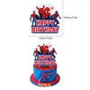 Decoraciones para Fiesta de Cumpleaños Temática de Spider-Man Bandera de Spider-Man Adorno para Pastel Colgante Espiral de Globo Suministros para Fiesta