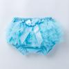 Shorts de Gasa Doble Cara para Bebé Niña, Falda de Bebé Moderna y Linda, Falda Pantalón de Malla Suave de Color Puro con Lazo de Moda