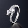 Joyas Explosiones Transfronterizas Europeas y Americanas Moda Viento Simple Circonita Microincrustada Anillo de Sentido Simple de Gama Alta Verano Nuevo Nicho