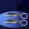 Gravável Chaveiro Placa Masculina Placa Moda Criativo Car Keychain Rectangular Anti-perdido Pingente