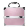 Caja Portátil de Maquillaje de Color para Tatuajes Arte de Uñas Caja de Maquillaje para Maquilladores Caja de Herramientas de Aleación de Aluminio Portátil Marco de Aluminio Gran Capacidad Portátil
