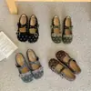 Bailarinas estilo coreano con lunares y punta cuadrada, tipo Mary Jane, para mujer, colección otoño 2026, con una sola tira, perfectas para combinar con vestidos, zapatos de noche