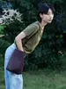 Camisa de Algodón de Bambú Estilo Vintage Americano, Cuello en V Grande, Manga Corta, Estilo Delgado de Verano, Holgada y Versátil (Cuello en V Manga Corta)