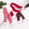 Bufanda Mini de Hilo Navideña, Gorro Navideño, Muñeca DIY, Botella de Vino, Decoración para Bebidas, Accesorios para Muñecas, Mayoreo