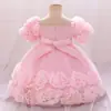 Vestido de niña Vestido de princesa Vestidos de bebé Vestido Vestido de lentejuelas de capullo para niños Vestido de anfitrión para piano