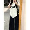 Camiseta de Algodón Puro de Manga Corta con Hombro Derecho para Mujer en Verano, Camiseta Holgada y Adelgazante para Gorditas, Top de Calle para Cubrir el Vientre y Camiseta para Capas Interiores