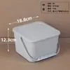 Venta Directa de Fábrica Cubo de Almacenamiento Cuadrado Colorido con Tapa Bolso Cubo de Almacenamiento Multiusos Cubo de Plástico para Baño Juguetes de Baño