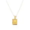 Collar Retro de Lujo Ligero de Acero Inoxidable Colgante Simple para Mujer Cadena para Clavícula Geométrica DIY Acero Inoxidable Certificado al por Mayor