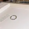Anillo Abierto Minimalista de Zirconia en Forma de Corazón, Lujo Ligero de Alta Gama, Moda Versátil, Estiloso, Joyería de Nicho al por Mayor