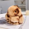 Colgante de piel de conejo Rex coreano, bonito colgante de muñeca, bolso de conejo, llavero de coche