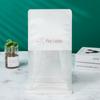Saco de papel Kraft branco com janela, com zíper, auto-sustentável, fosco, plano, brilhante, saco de embalagem, pode ser impresso LOGOTIPO