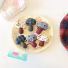 Tela Estilo Coreano Cuadros Lazo Hongo Collar para Niños Accesorio Puntos de Colores Dulce Colgante para Bolso Coreano