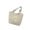 6343 Bolsa de Almoço Pequena Floral em Veludo Cotelê, Sacola de Compras, Bolsa para Celular e Itens Diversos de Trabalho, Bolsa de Armazenamento para Passeios