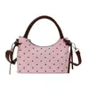 Bolsa Pequena de Bolinhas com Laço para Mulheres 2026 Nova Tendência Moda Bolsa de Mão Bolsa Dumpling Popular de Verão Bolsa de Ombro Transversal