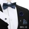 Gravata Borboleta Quadrada de Seda para Negócios Conjunto de 4 Peças Estilo Coreano Masculino Acessórios de Vestimenta para Banquete de Casamento Fábrica de Gravatas de Borboleta Estoque Pronto