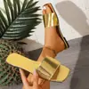 Sandalias Casuales de Playa para Mujer, Estilo Coreano Nuevo, Talla Grande, Punta Cuadrada, Planas, Tacón Bajo, Tallas 35-42, 43