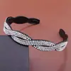 Diadema de Moda Elegante con Diamantes Completos Borde Ancho de Pedrería Nueva Diadema Celebridad de Internet Dama Elegante Estilo Coreano Accesorio para el Cabello Diadema