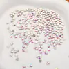 Diamante con forma de color AB transfronterizo, destello de caballo, ojo de caballo, gota de agua, diamante de fondo plano, broca para uñas, broca mezclada, joyería para uñas al por mayor