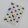Redanco nuevas pegatinas de uñas de gatito negro rojo de red en relieve 5D pegatinas de uñas adhesivas tridimensionales He-1025