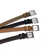 Cinto Feminino Literário Retrô Estilo Coreano Simples e Versátil com Jeans Fivela de Pino Prateada Cinto Jovem Preto