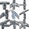 25 Uniones Sin Soldadura para Tubería Redonda Gallinero Corral para Patos Invernadero Marco de Invernadero Accesorios de Conexión Rápida Conector de Tubería de Acero de 6 Puntos