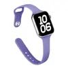 Pulseira de Silicone para Relógio Compatível com Apple iWatch Fivela Invertida S11 Cintura Fina Clássico S10 Modelo Fino 987 Cor Sólida