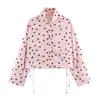Ropa europea y americana para mujer transfronteriza, moda casual de venta caliente en AliExpress, conjunto de top de lunares multicolor + pantalones cortos