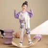 Pijama de una pieza para niña para primavera y otoño, de manga larga, saco de dormir anti-patadas y anti-frío, ropa de casa linda de dibujos animados para niñas pequeñas